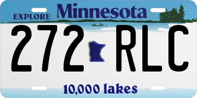 MN license plate 272RLC