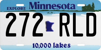 MN license plate 272RLD