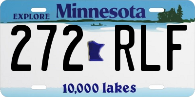 MN license plate 272RLF