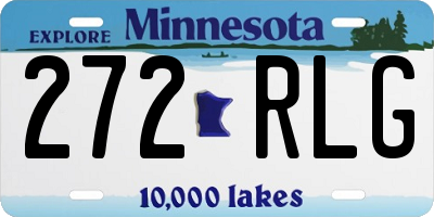 MN license plate 272RLG