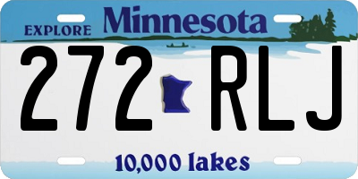 MN license plate 272RLJ