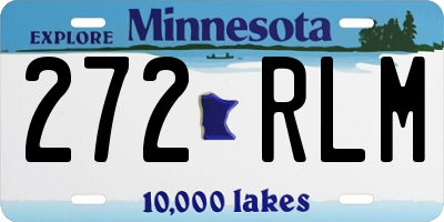 MN license plate 272RLM