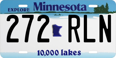 MN license plate 272RLN