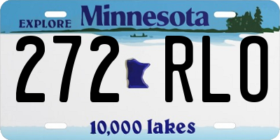 MN license plate 272RLO