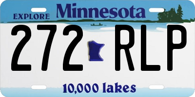 MN license plate 272RLP