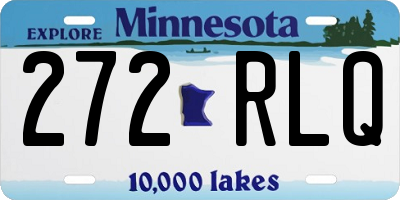 MN license plate 272RLQ