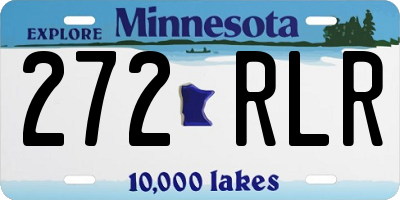 MN license plate 272RLR