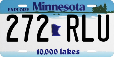 MN license plate 272RLU