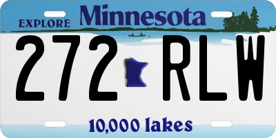 MN license plate 272RLW
