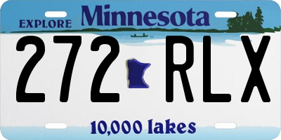 MN license plate 272RLX