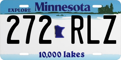 MN license plate 272RLZ