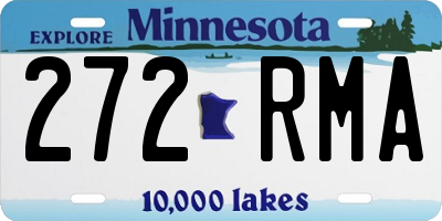 MN license plate 272RMA