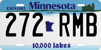 MN license plate 272RMB