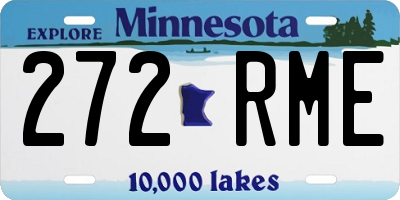 MN license plate 272RME