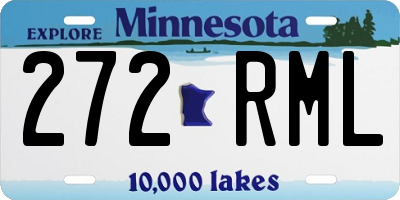 MN license plate 272RML