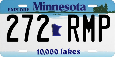 MN license plate 272RMP