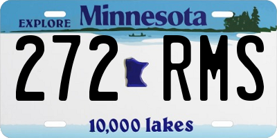 MN license plate 272RMS