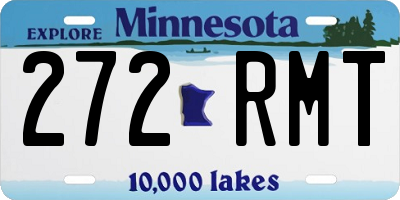 MN license plate 272RMT