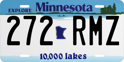 MN license plate 272RMZ