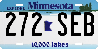 MN license plate 272SEB