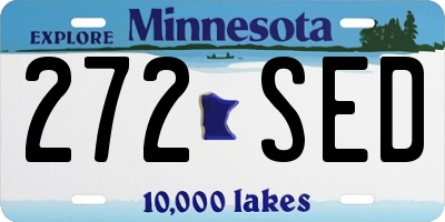 MN license plate 272SED