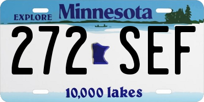 MN license plate 272SEF
