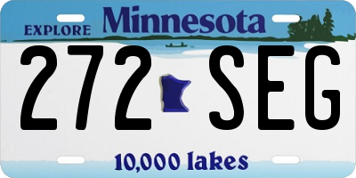 MN license plate 272SEG
