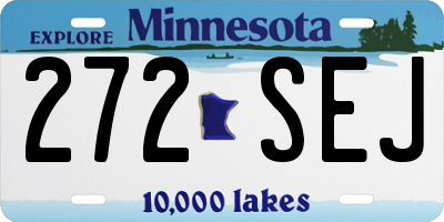 MN license plate 272SEJ