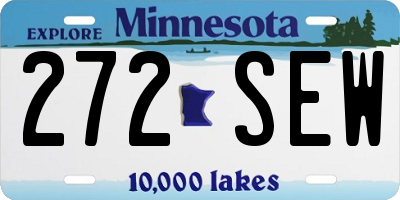 MN license plate 272SEW