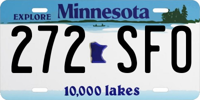 MN license plate 272SFO