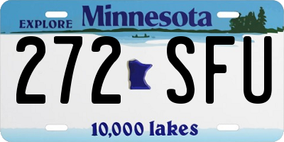 MN license plate 272SFU