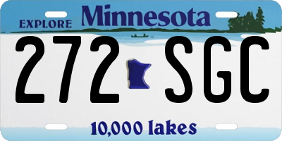 MN license plate 272SGC