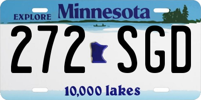 MN license plate 272SGD