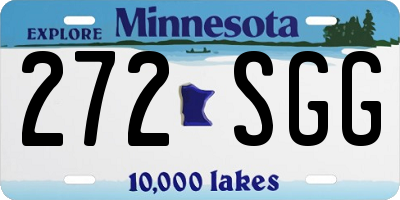 MN license plate 272SGG