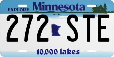 MN license plate 272STE