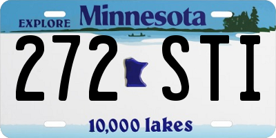 MN license plate 272STI