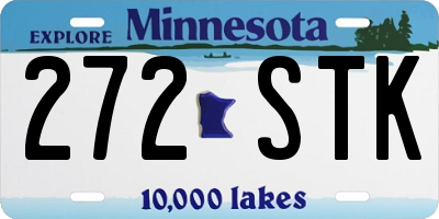 MN license plate 272STK