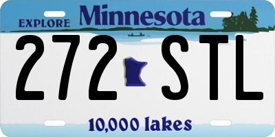 MN license plate 272STL