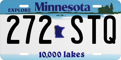 MN license plate 272STQ