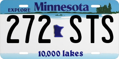 MN license plate 272STS