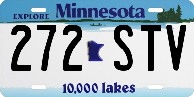 MN license plate 272STV