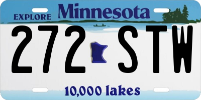 MN license plate 272STW