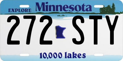 MN license plate 272STY