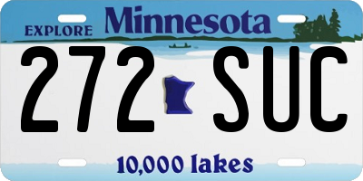 MN license plate 272SUC