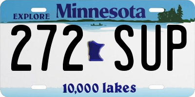 MN license plate 272SUP