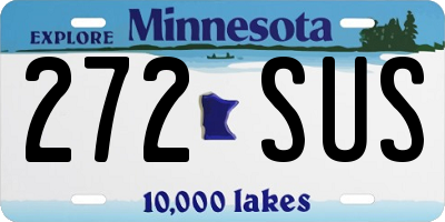 MN license plate 272SUS