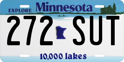 MN license plate 272SUT