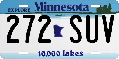 MN license plate 272SUV