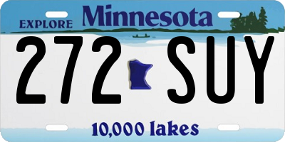 MN license plate 272SUY