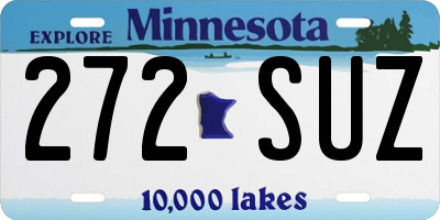 MN license plate 272SUZ